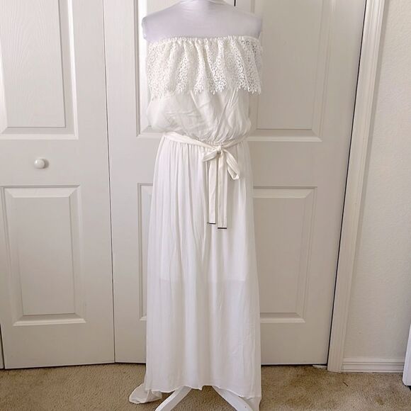 Apt 9 Off White Lace Off or on The Shoulders Summer Beach Wedding - Picture 1 of 13